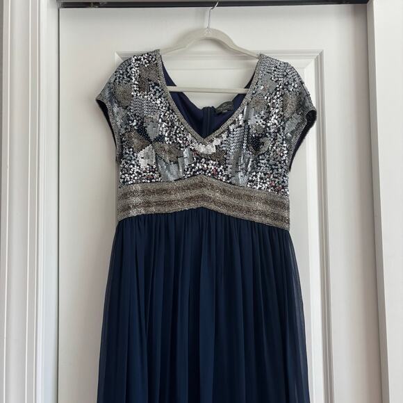 Adrianna Papell Women’s Beaded Gown 16 Mother of the Bride Groom Formal - Picture 3 of 14